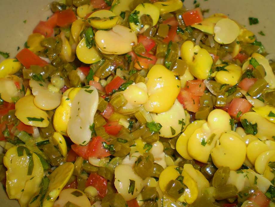 Receta de Habas con nopales