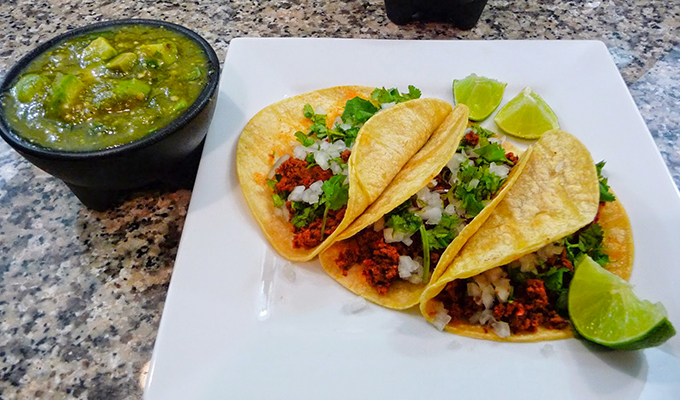 Receta de Tacos con salsa verde