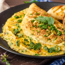 Receta de Omelette de amaranto y espinacas